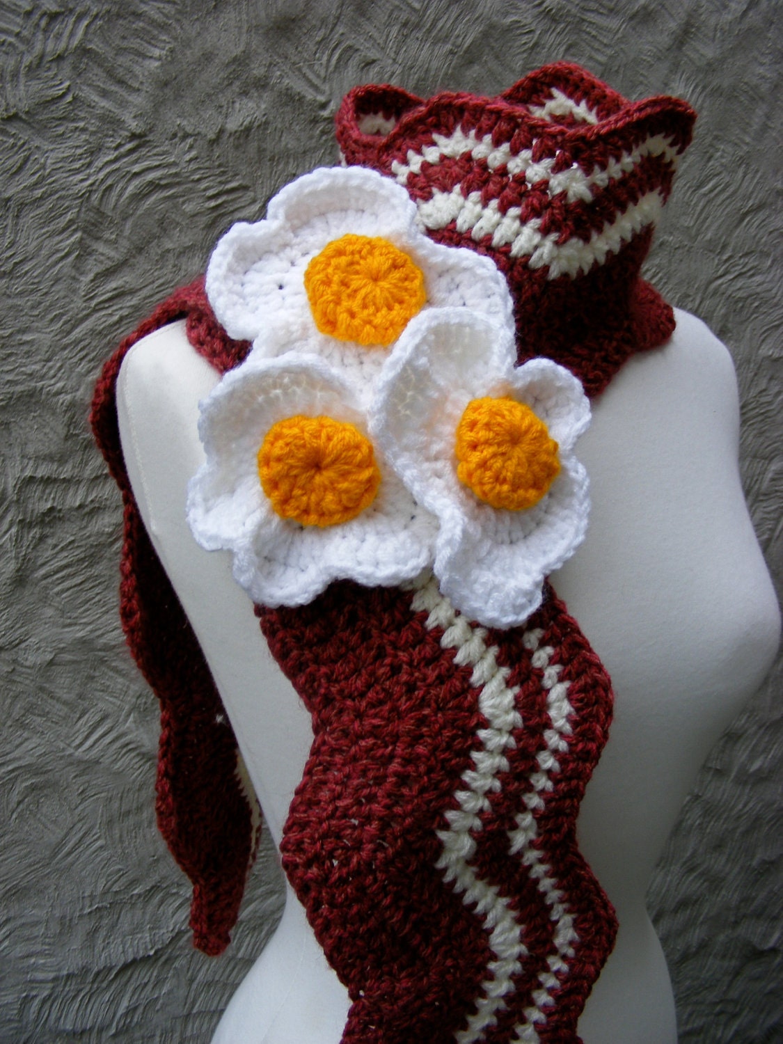 Bacon and Egg Scarf