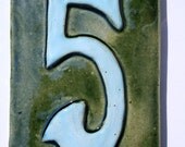 Handmade 4x6 ceramic house number tiles