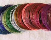 Necklace Wires 15 inch Screw Clasp color coated steel choker wire quantity 10