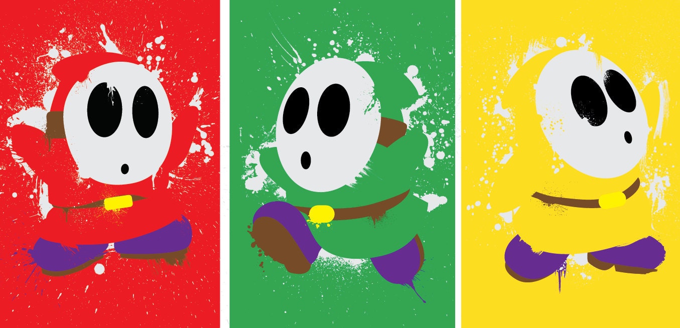 Splattery Shy Guy Mini-Print 3-Pack