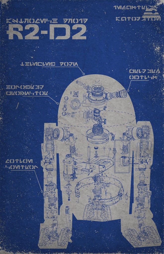 R2D2 Schematic Poster