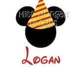 Personalized Birthday Mickey Mouse Disney iron on decal vinyl for shirt