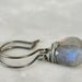 Labradorite Earrings Wire Wrapped Sterling Silver, Oxidized Grey, Cobalt Blue - Nebula earrings