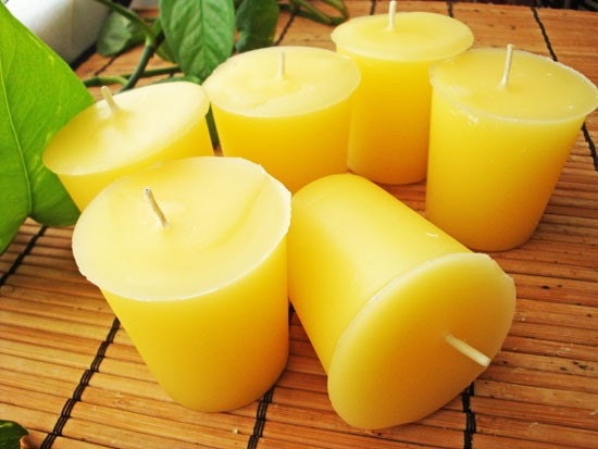SUN SHOWER -  Round  Votive Candle 6pk