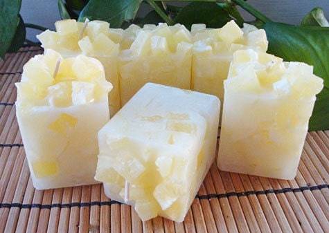 BANANA PUDDING - Square Chunk Votive Candle 6pk