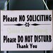 No Soliciting and Do Not Disturb Baby Sleeping door hanger - wood sign - gender neutral