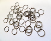 Gun metal jump rings, 8 mm