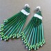 Beaded Earrings- Early Emerald