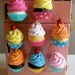 Fake Cupcake Swirly Twirly Magnets Your Choice of Two Mini Cupcake Magnets Great for Fridge, Office, Bakery, Little Girls Room, Etc