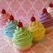 Fake Cupcakes Mini Cupcakes Set 6 "Marie Antoinette Let Them Eat Cake Collection" Pastel Colors for Photo Props, Can Be Made Into Ornaments