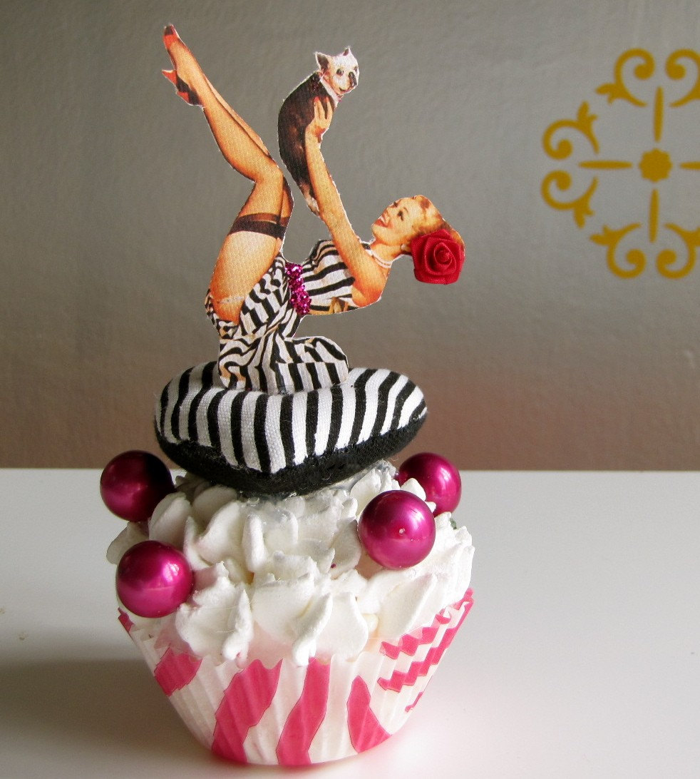 by Pin Lying 12LegsCuriosities Fake Inspired Retro Girl Up Cupcake vintage pinups cupcakes
