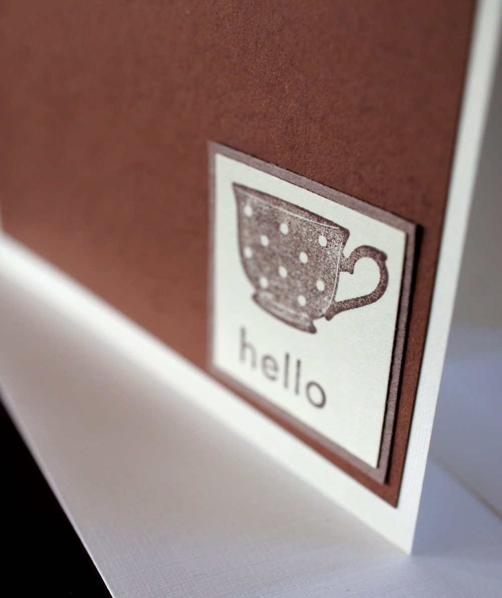 Cup o' Hello Coffee Greeting Card