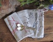 Otomi Print Tea Towel in Seaport