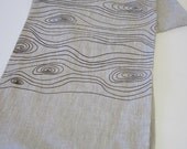 Faux Bois Print Table Runner in Buckthorn
