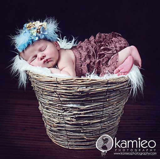BY  the BLUE-TIFUL Sea  in  blue for infant girls and toddlers, photoshoots and special occasions in fluffy multi blues brown cream gold