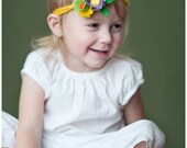 Budding Beauty in pink, green and purple felt flowers perfect for gifts, bridesmaids, infants, toddlers, babies