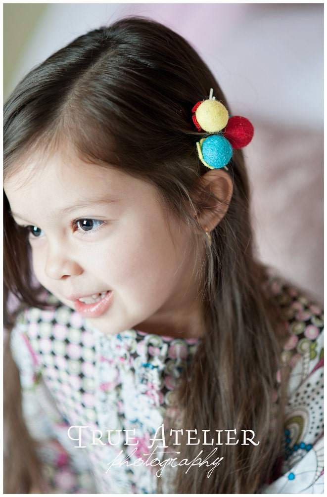 Bobbie Dots in carnival kawaii themed citron, red and turquoise for little girls, toddlers