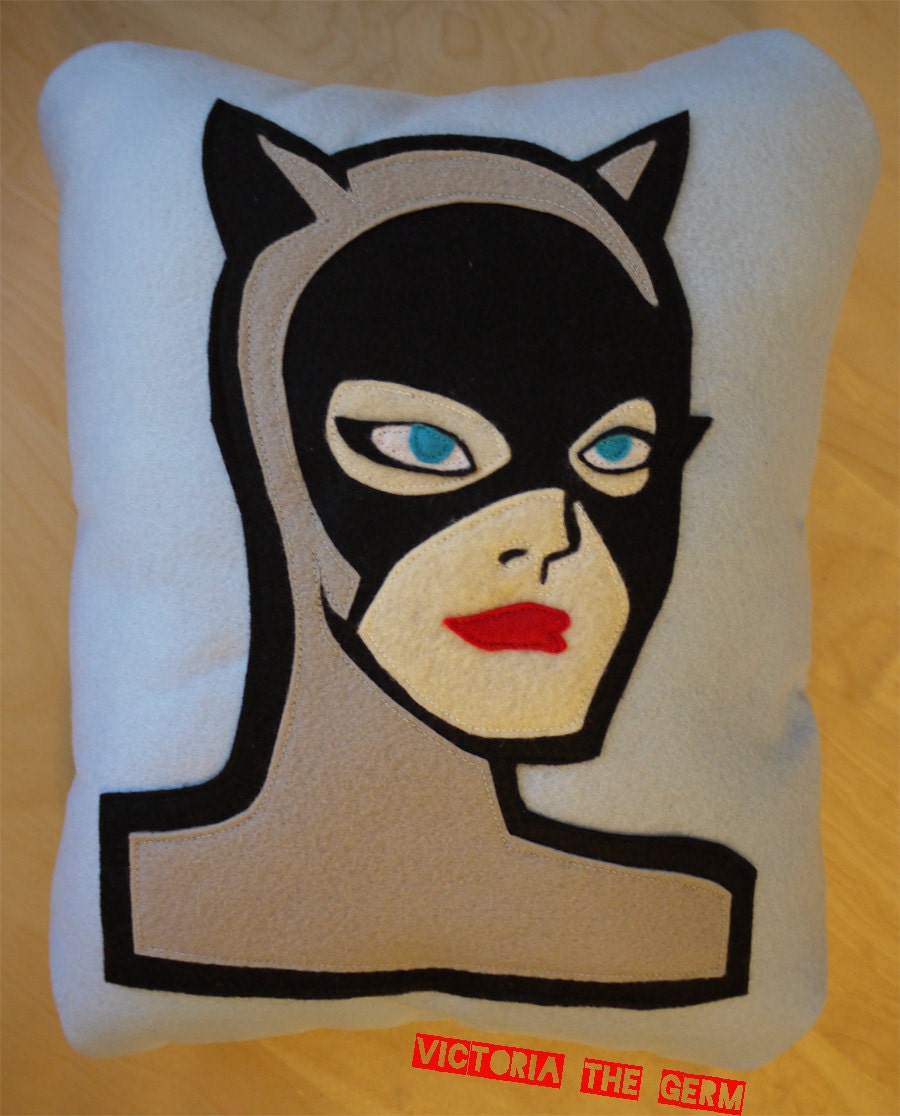 Catwoman Felt Pillow