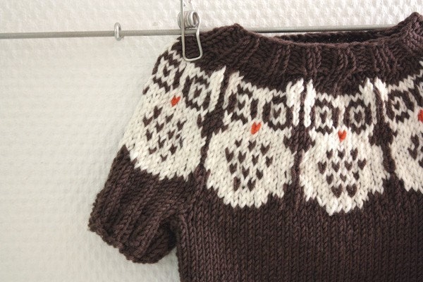 Owl Baby sweater PDF Pattern