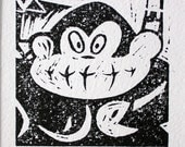 Inspired by Donkey Kong - Kong II - Limited Edition Lino Print - Arcade Artist