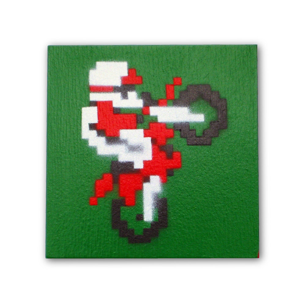 Mini Moto - Videogame Art on Wood Panel by Arcade Art