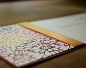 Wedding Invitation Floral Mums Autumn Layered  - Deposit to get started