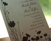 Wedding Invitation Poppy Poppies - Deposit to get started
