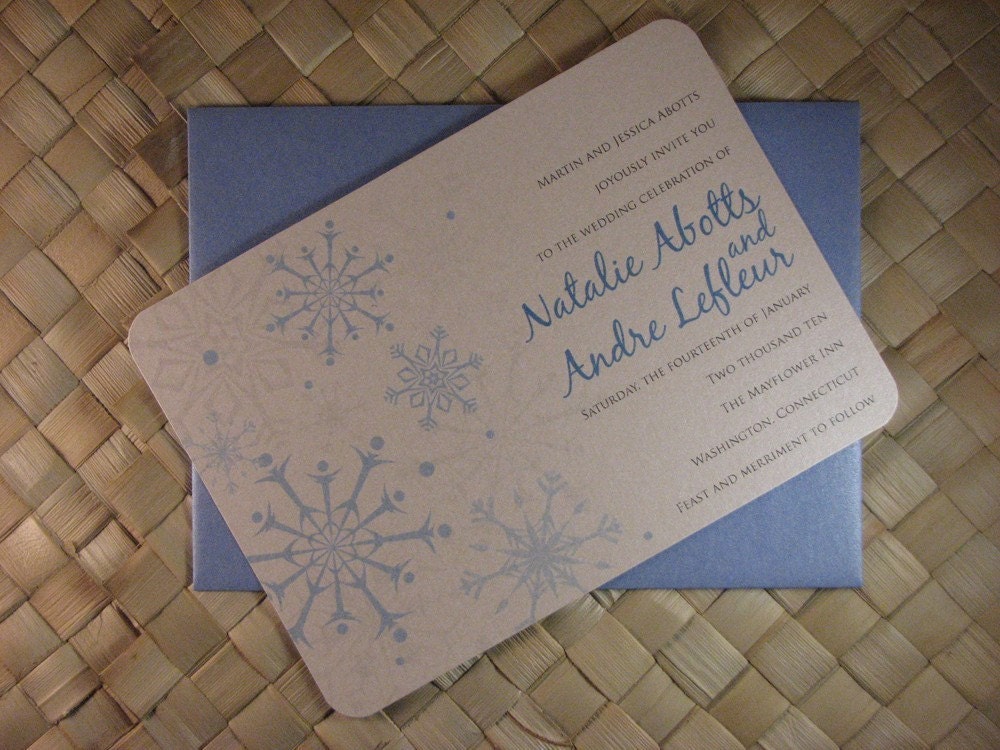 snowflake wedding invites