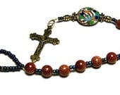 Catholic One Decade Unisex Rosary Chaplet Handmade Prayer Beads Goldstone Everything Else Religious