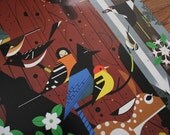 Vintage Charley Harper National Park Poster // The Sierra Range // Extra Large Charles Harper Poster