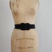 1980s Cinch Belt // Vintage Retro Jet Black High Waist Belt