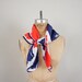 Vintage Mod Scarf // Nautical Blue White and Red Handkerchief by Vera
