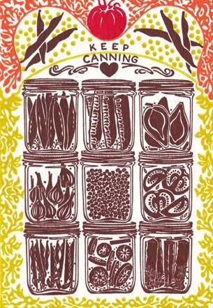 Keep Canning - Letterpress Card