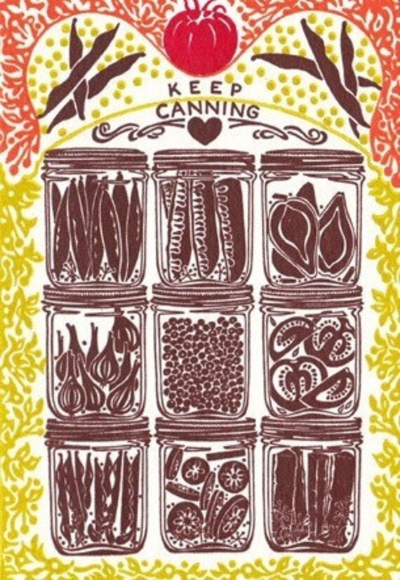 Keep Canning - Letterpress Print