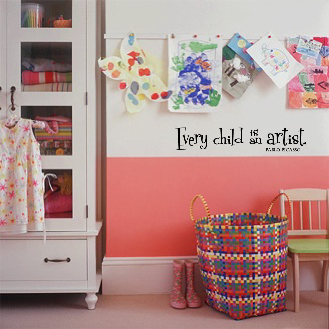 Childrens Wall Decor Vinyl Decal Wall Art Picasso 014-22