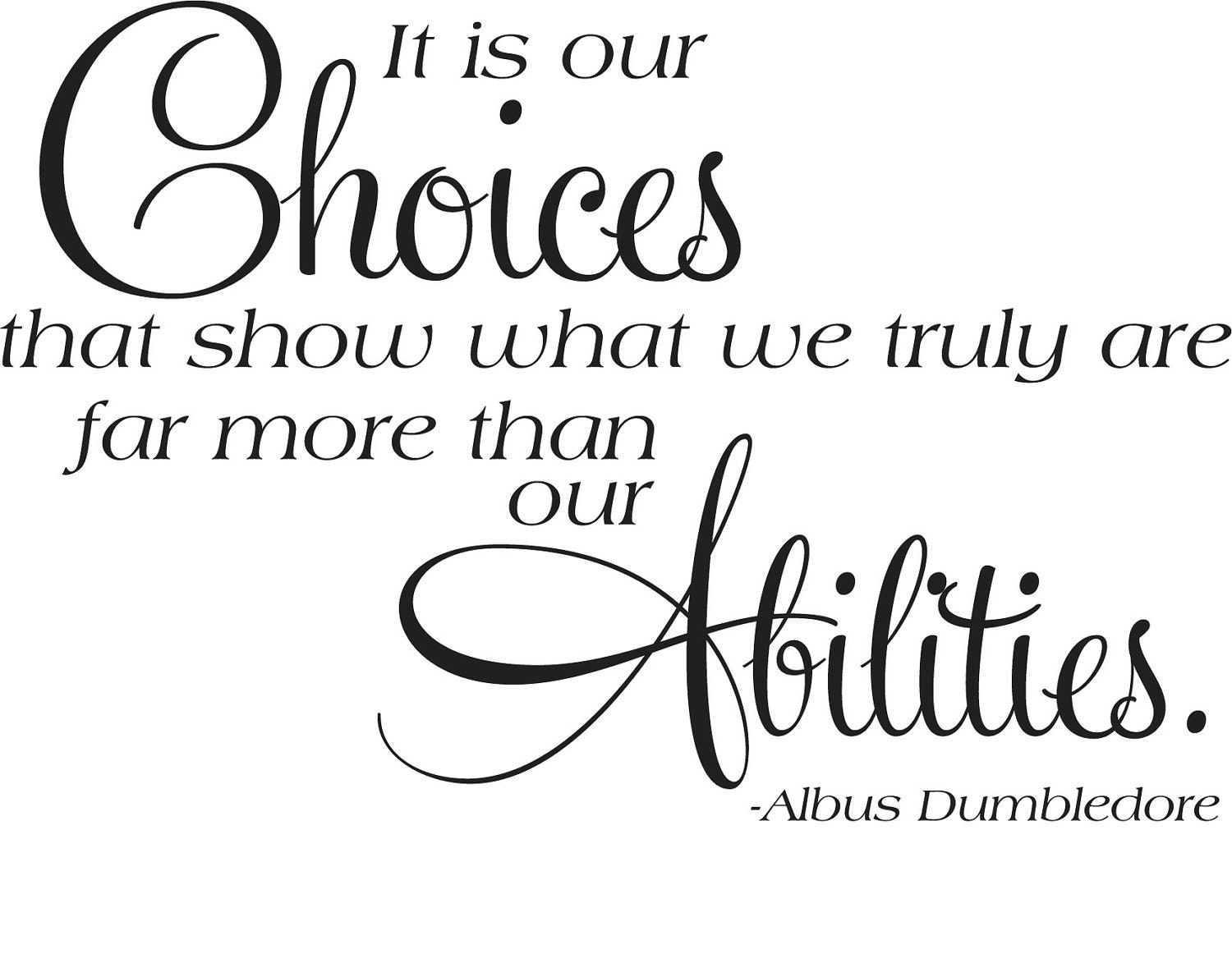 Wall Decal - Harry Potter Quote Dumbledore 038-30x20