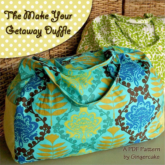 Make Your Get Away Duffle Luggage Bag PDF Pattern Ebook Adult and Child Size