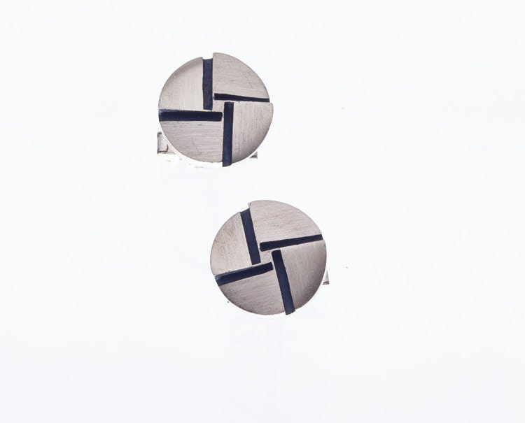 Sterling Cufflinks - Rotter - 60s Modernist Cuff Links