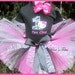 Zebra Hello Kitty with Number, Hello Kitty Party Outfit, Hello Kitty Theme Party, Custom and Personalized in Sizes 1yr thru 6yrs