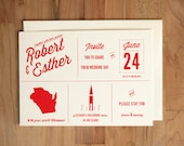 Wedding Invitation - Custom State and Symbol Wedding Invitation set