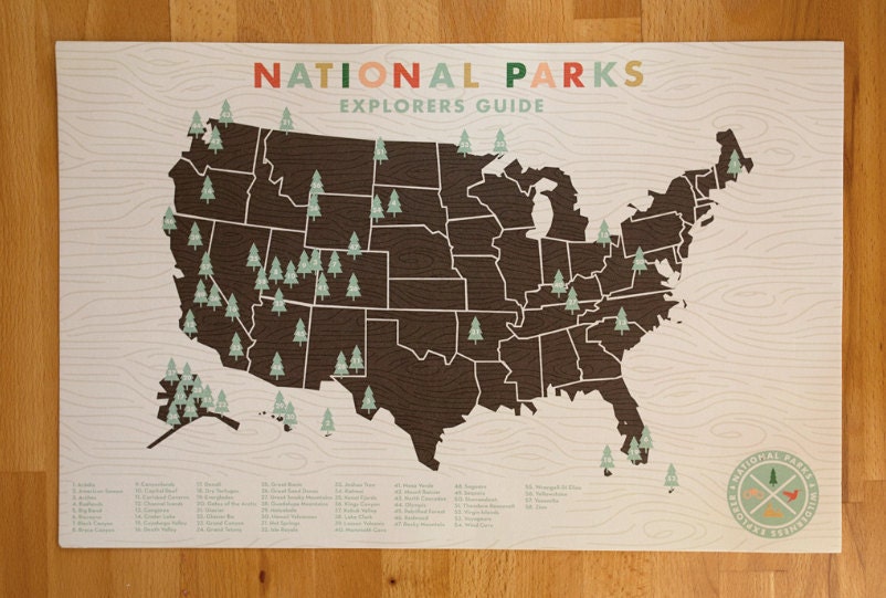 Custom listing for 11x17 National Parks print