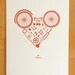 Disassembled Bicycle Heart Print - Fine Art Print 8x10