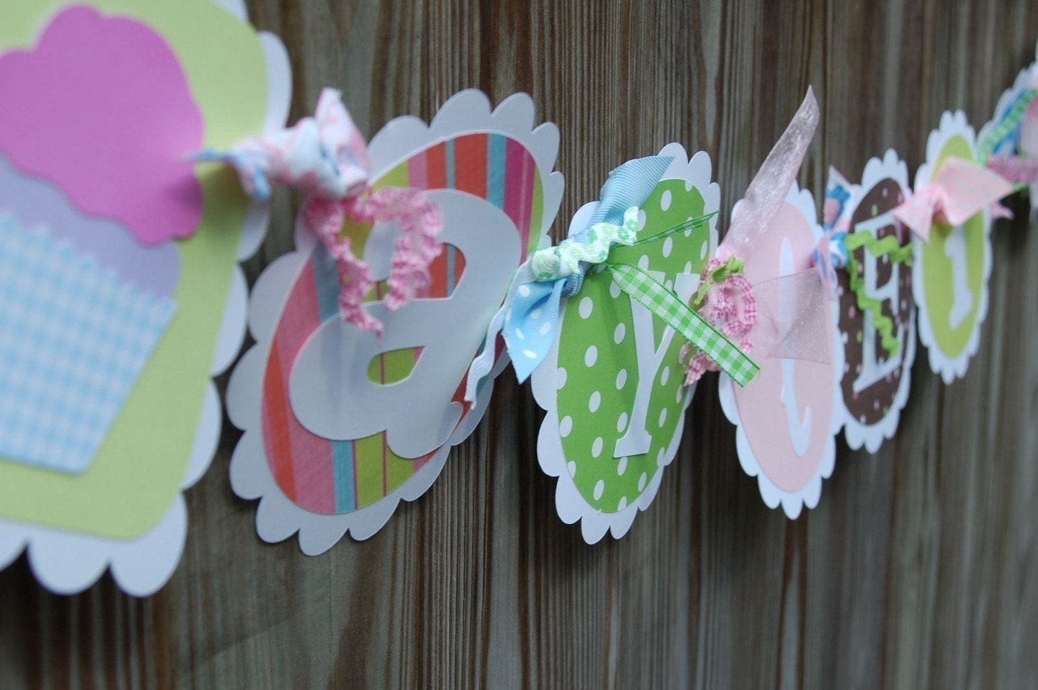 Cute Name Banner - ANY Color Combo and Character of your choice
