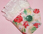 Wrist Cuff - Vintage Floral Tie - Repurposed