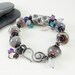xX ON SALE Xx Bracelet sterling silver, lampwork and gemstones - Dance -