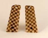 Walnut and Maple Checkerboard Pattern Full Size 1911 Pistol Grips