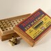 Oak cartridge box for .357 Magnum with reproduction label