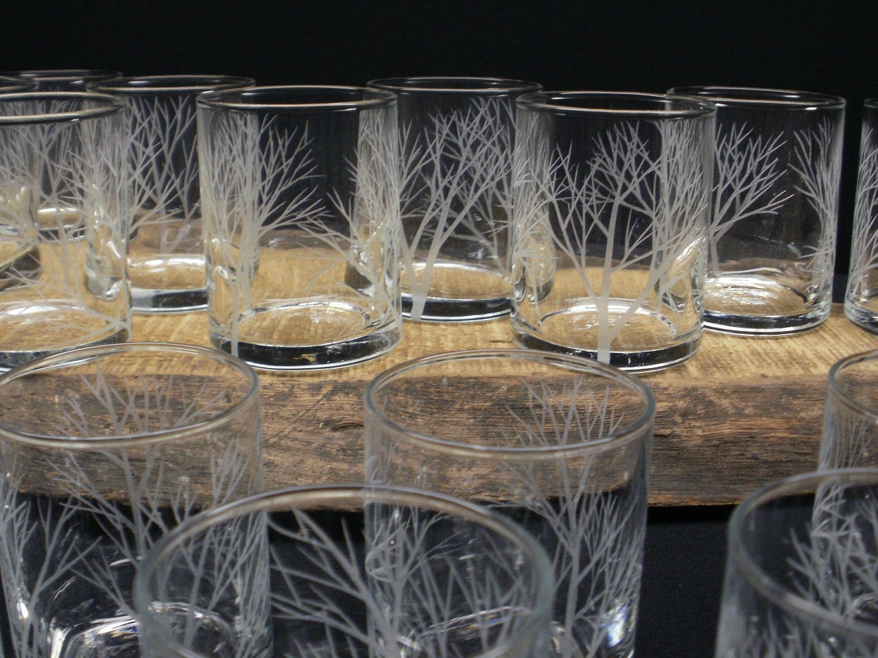 24 Tree Branch Votive Holders . Hand Engraved Glass Candle Holders 'Reaching Branches' Wedding Decorations Take 15% OFF At Checkout