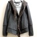 Hoodie jacket, sweatshirt fleece hoodie with crochet trim KT481 SMALL