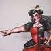 Queen of Hearts Alice in Wonderland Laser Cut Wood Brooch